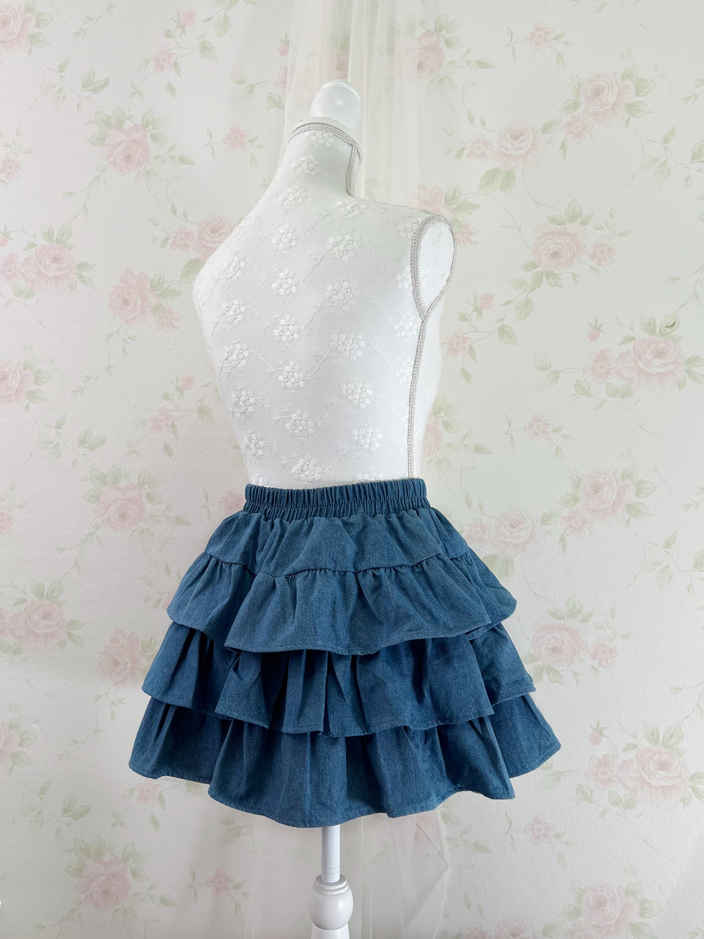 Olive des Olive Side Tiered Denim Skirt