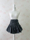 Side Drawstring Skirt (Charcoal)
