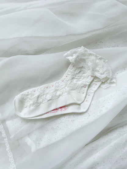 My Melody Lace Ribbon Socks