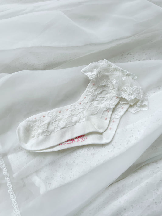 My Melody Lace Ribbon Socks