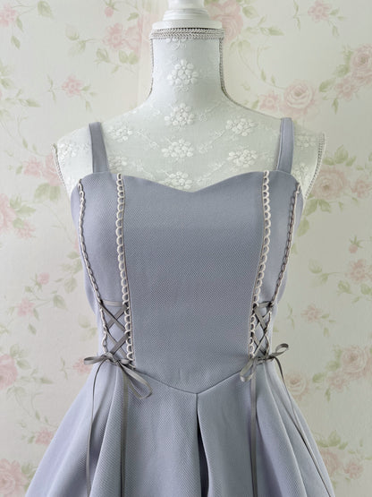 Secret Honey Back Bow Dolly Dress (Purple Blue)