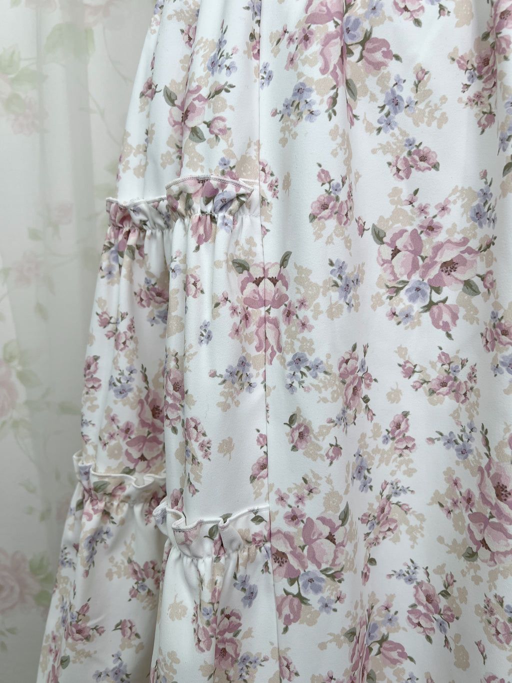 LODISPOTTO Pastel Floral Ruffeld Skirt