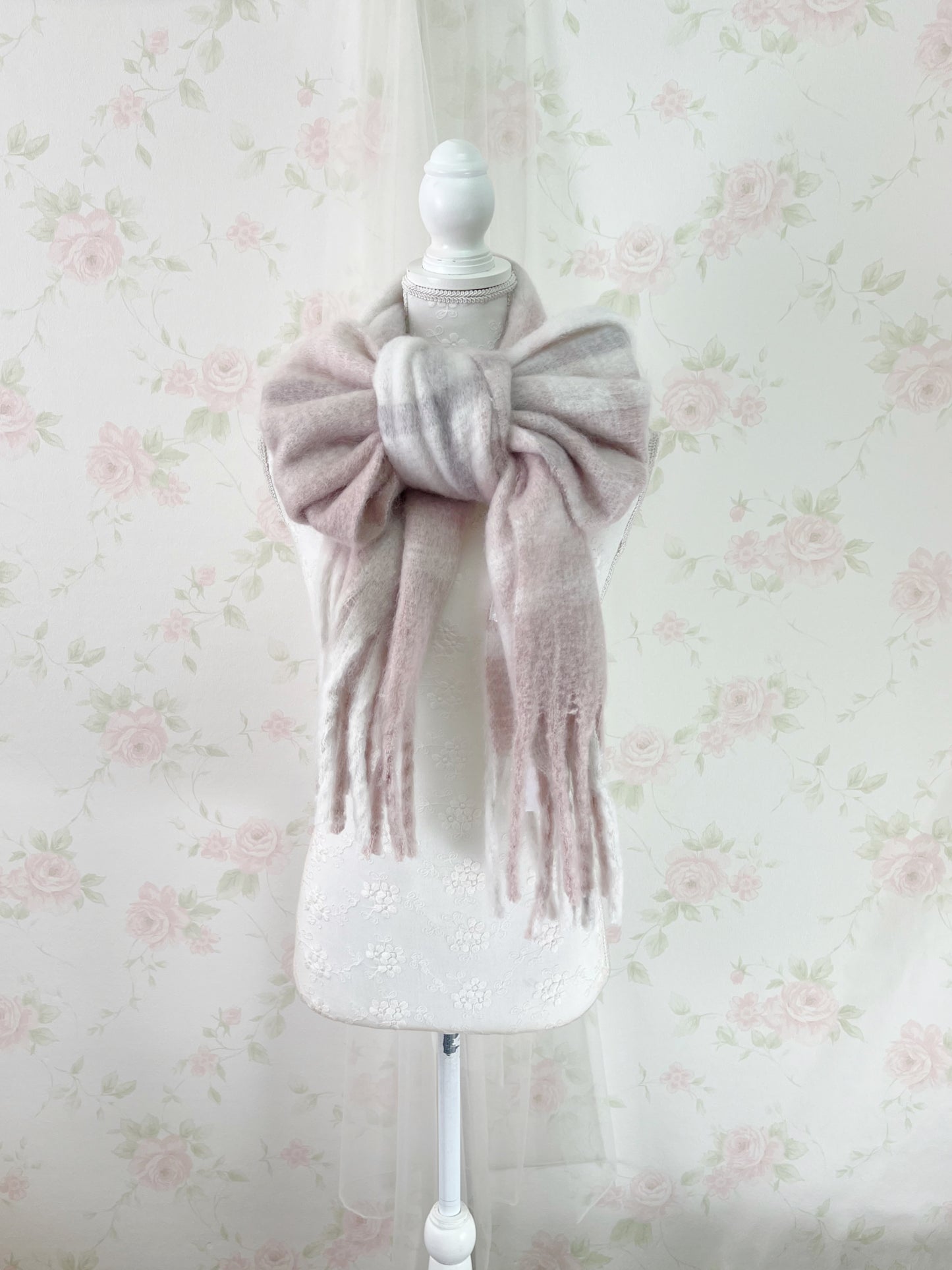 INGNI Checked Scarf (Pink)