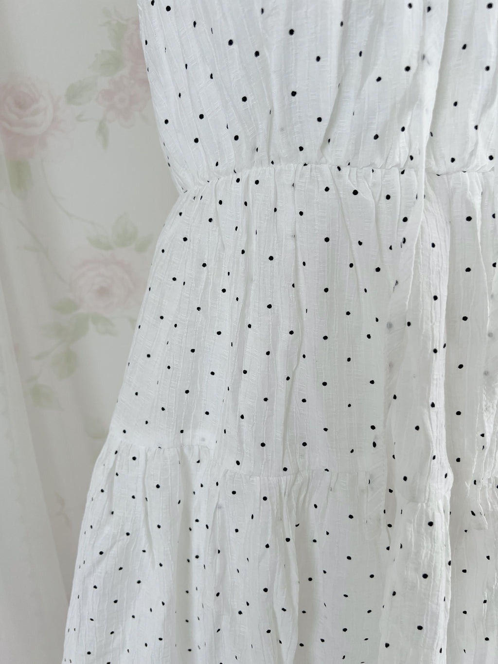 Polka dot Shoujo camisole dress (White)