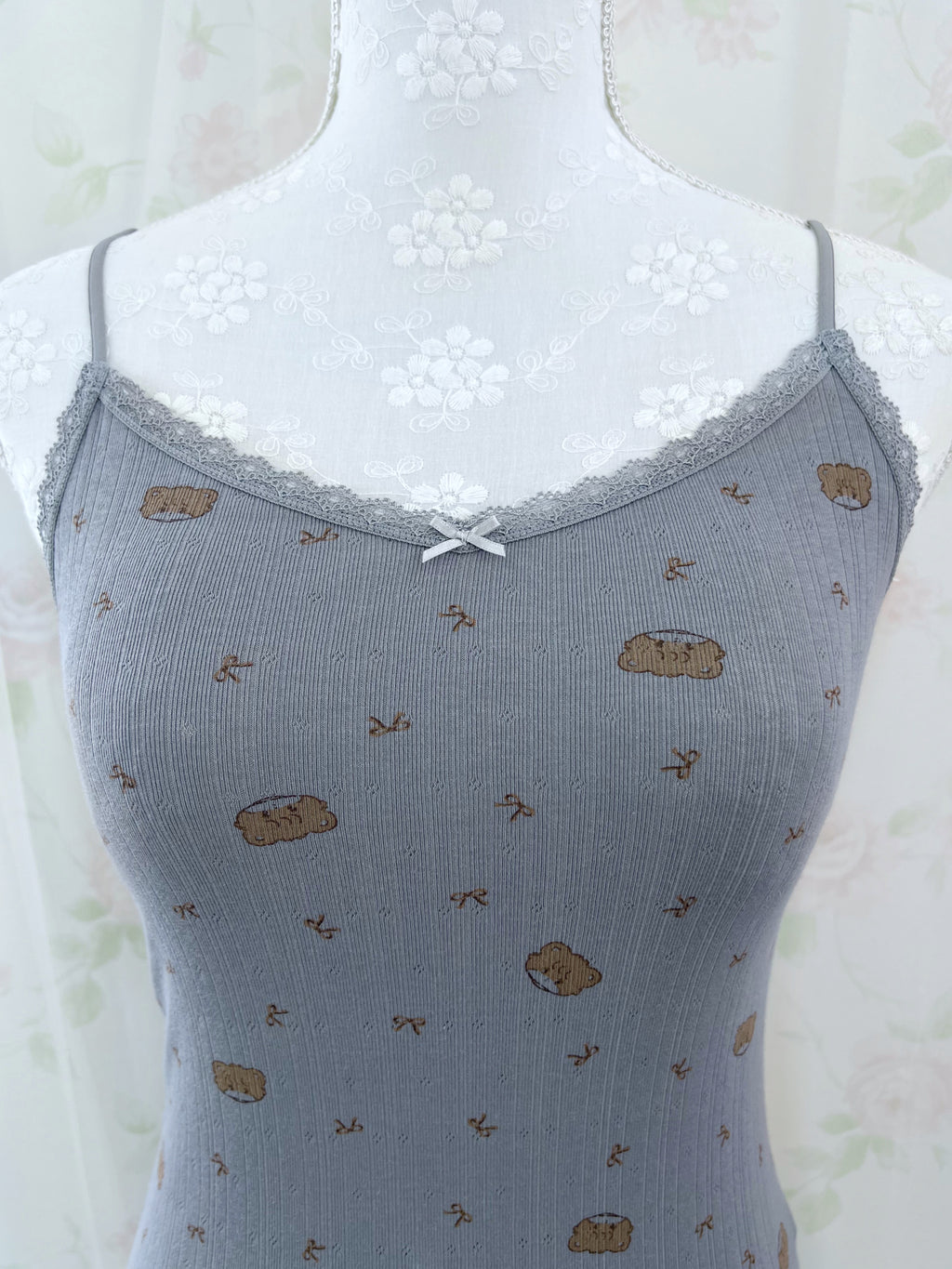 mikko Lil ala mode Cotton Blend Camisole (Gray)