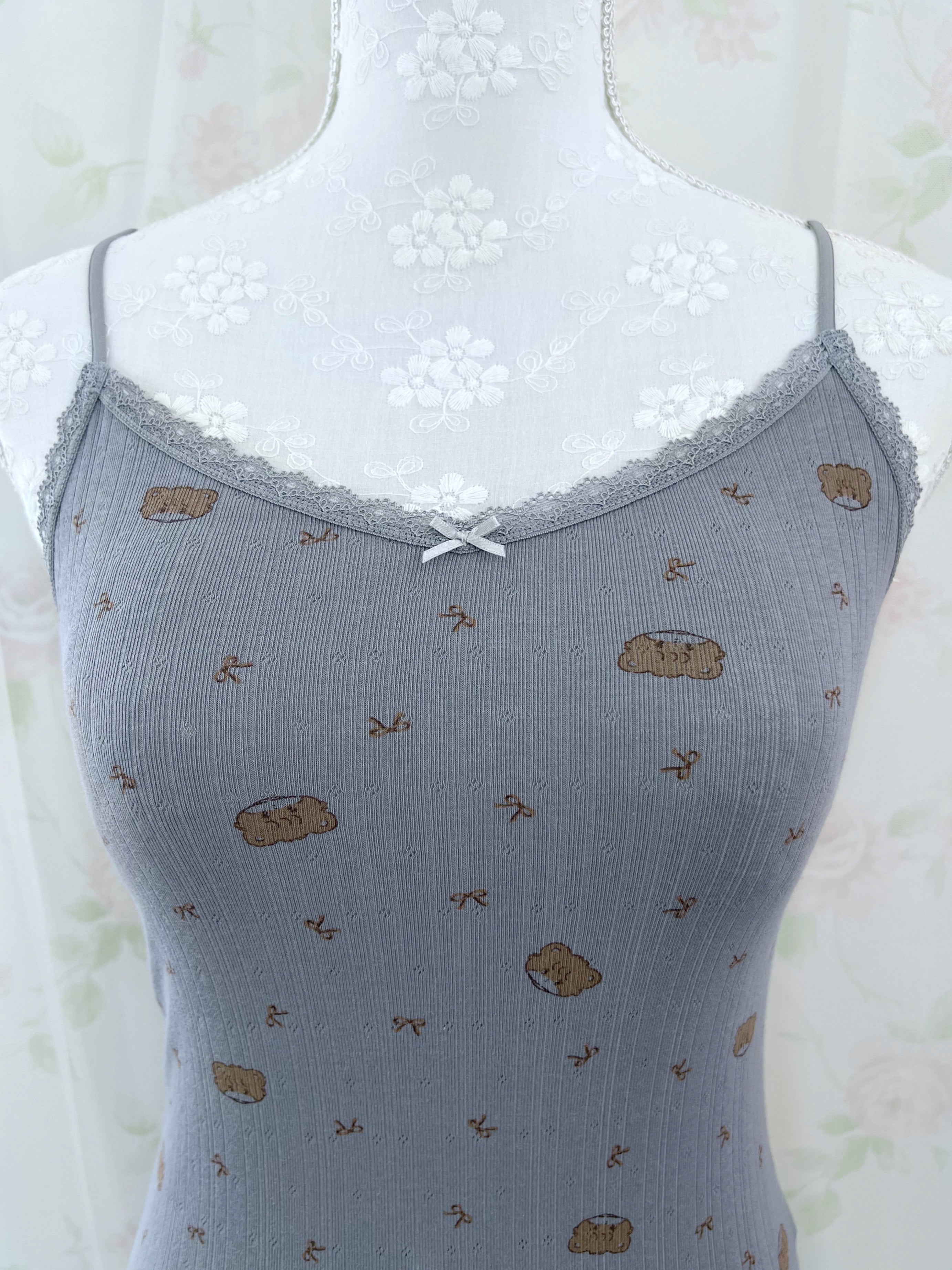 mikko Lil ala mode Cotton Blend Camisole (Gray)