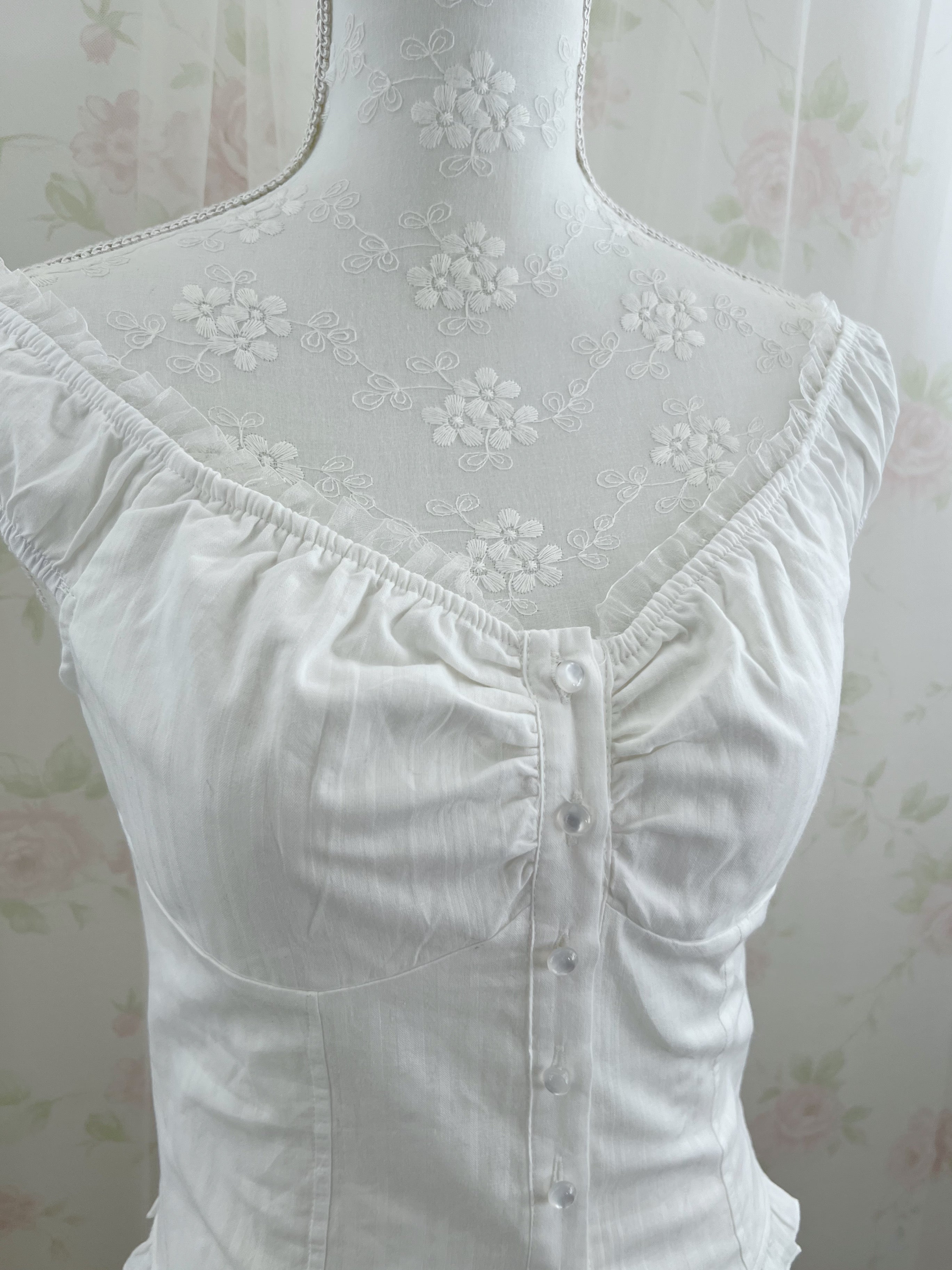 Cotton Princess Blouse (White)