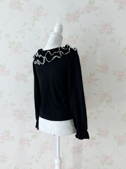 majoretty Ruffled Double Bow Top