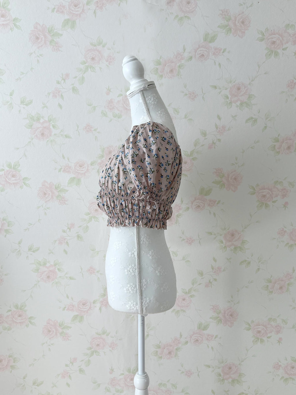 Treaturself Floral Cotton Short Top (Pink)