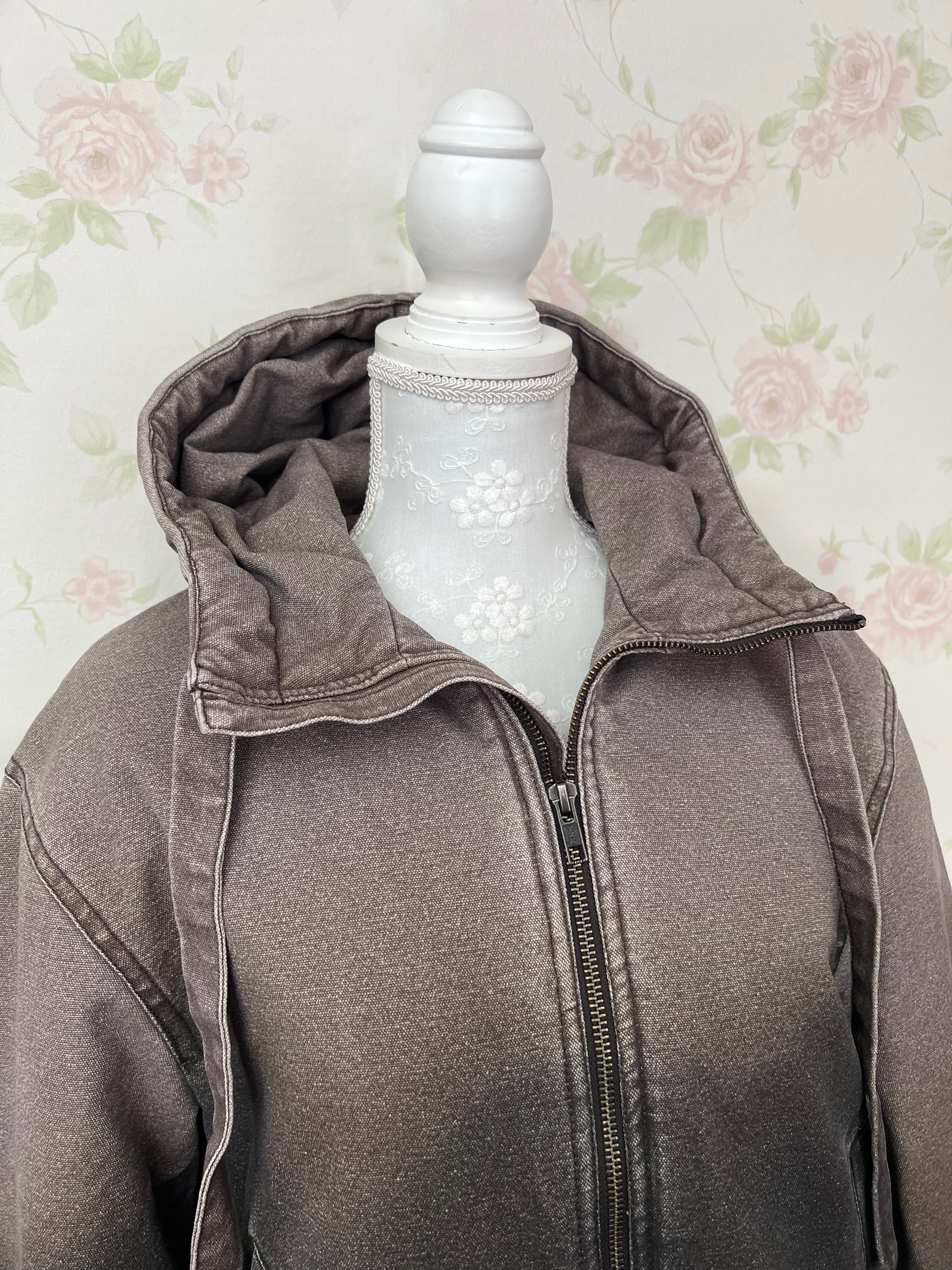 LAGUA GEM Cotton Hoodie Gradation Jacket (Brown)