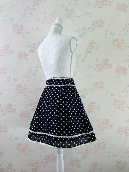 Prime Pattern Polka Dot Front Bow Skirt