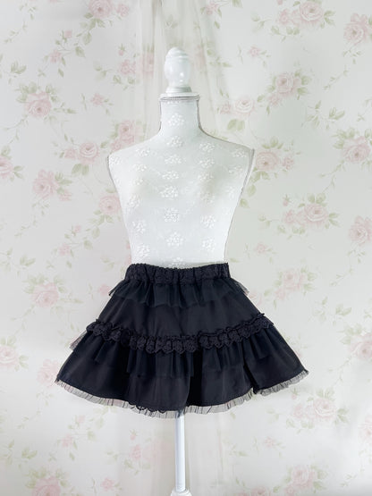GRL Tulle Lace Shoujo Skirt (Black)