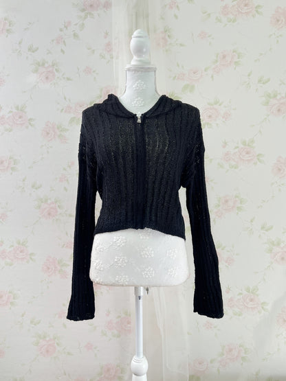 GRL Sheer Gyaru Hoodie (Black)