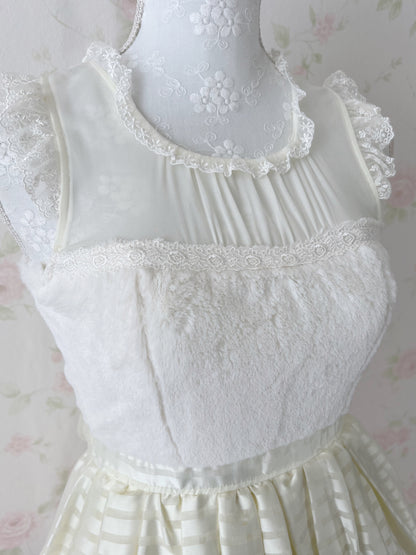 LIZ LISA Eco Fur Tulle Winter Princess Dress