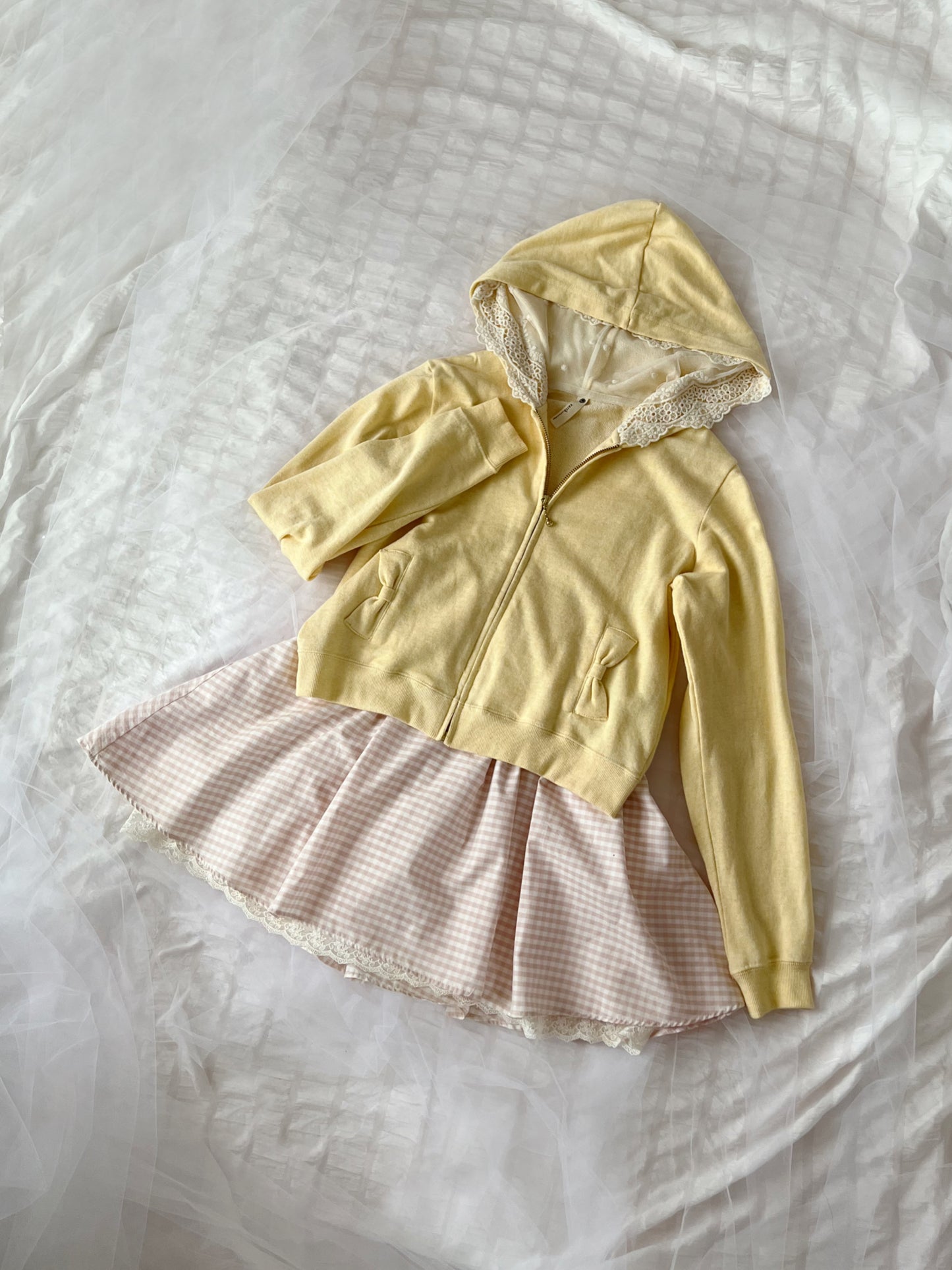 earth music & ecology Bow Pocket Lace Hoodie