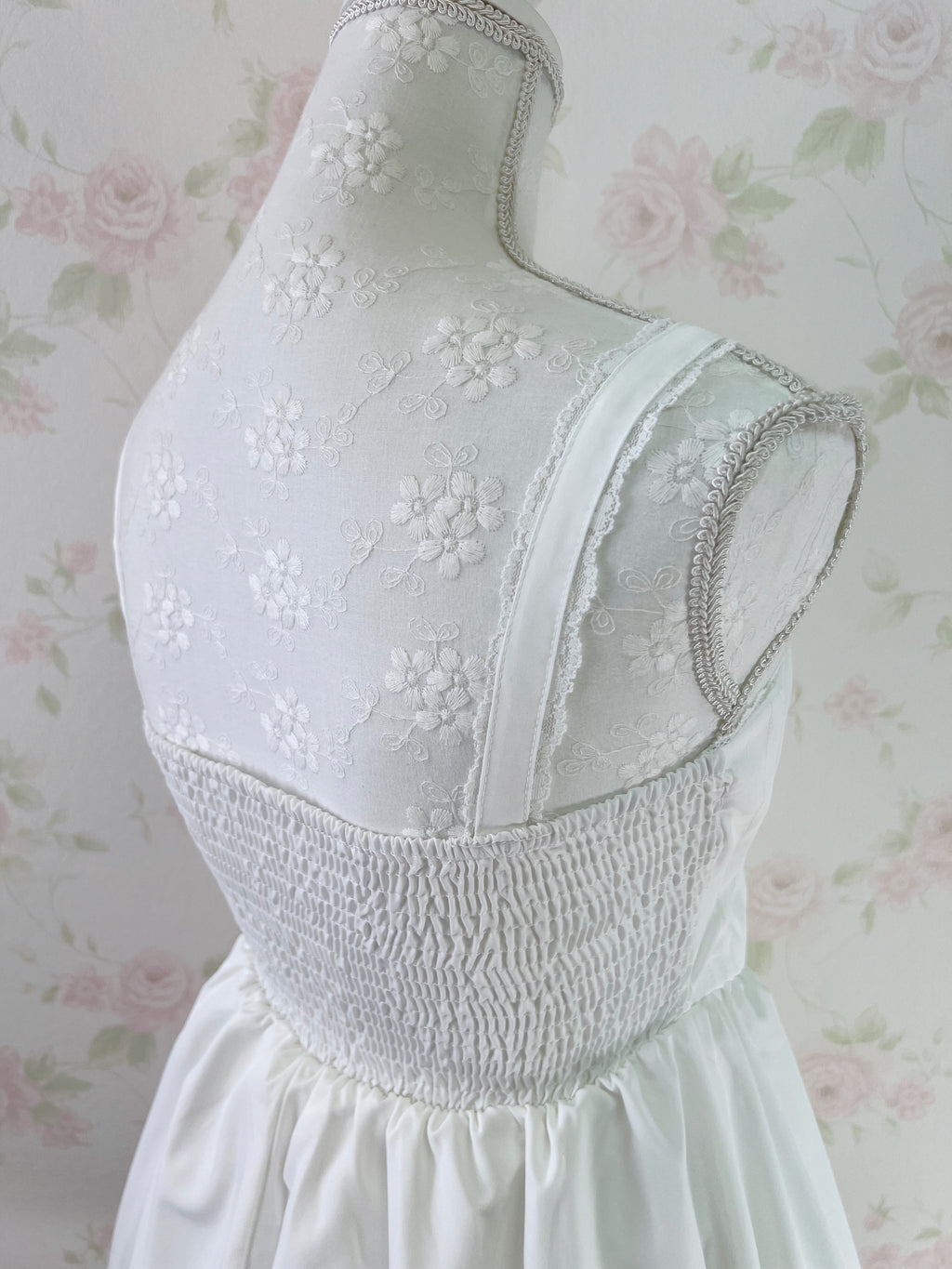 Corset Style A Line Dress (White)