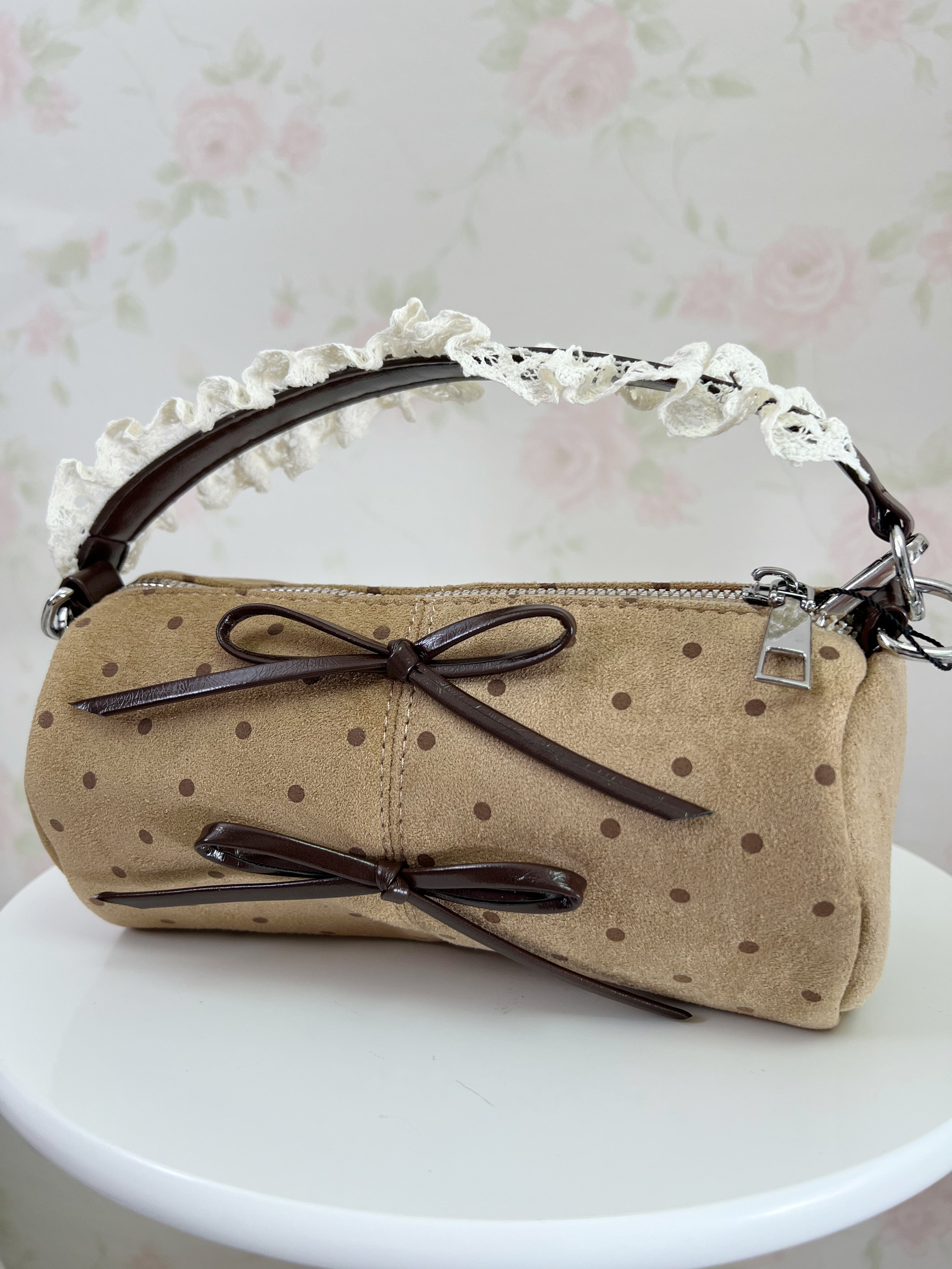 Polka dot shoujo 2 way bag (caramel)
