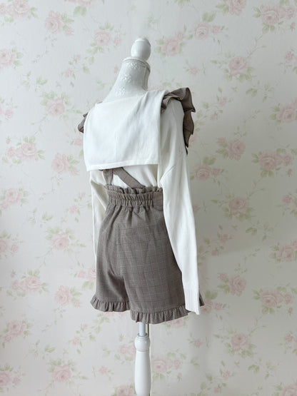 Aqua Girl Sailor Collar Cotton Top (White)