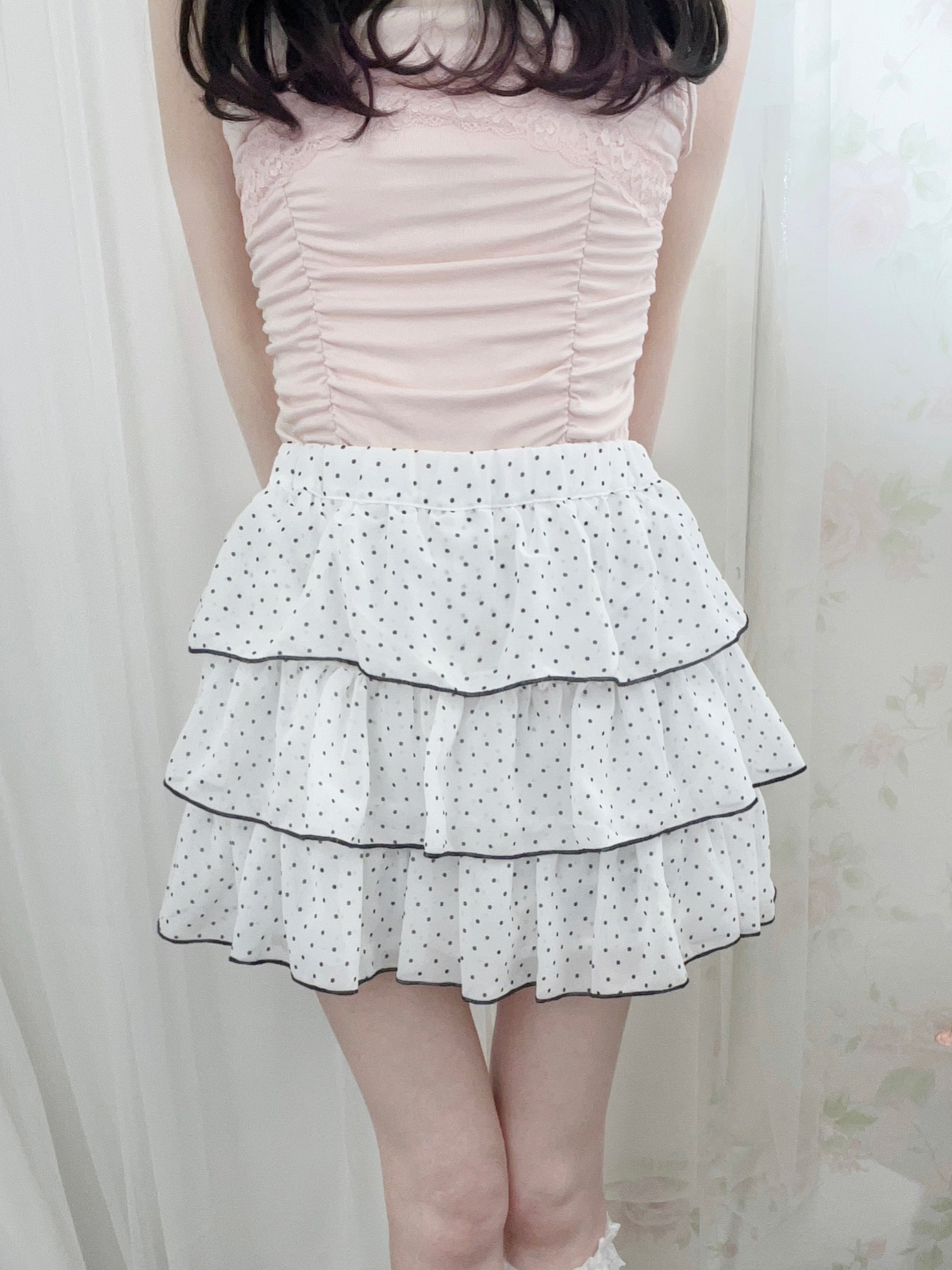 Polka Dot Layered Sukapan(White)