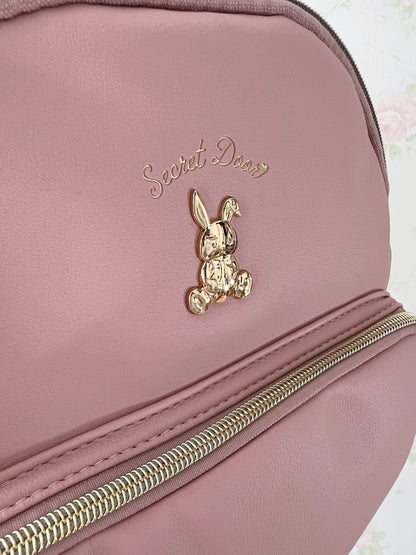 (22% OFF)Bunny Side Laced Up Backpack (Pink)