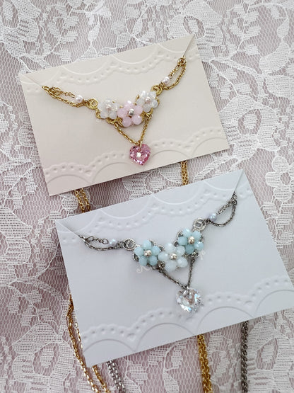 Kirallum Tokyo Kirakira Flower Prism Heart Necklace