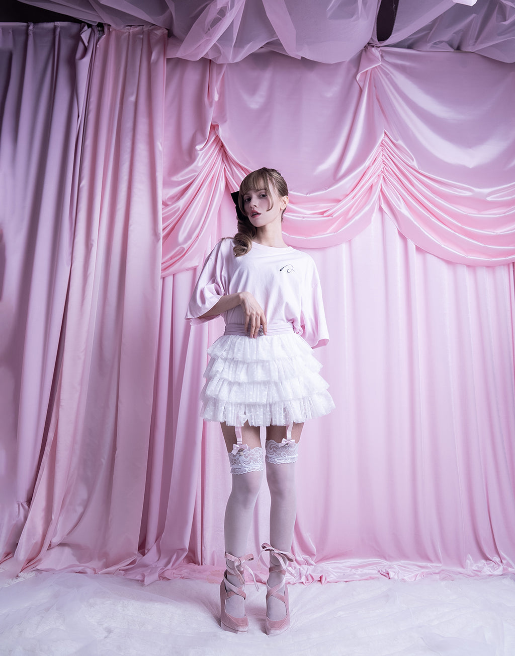 AVENCHUMU Ribbon garter tutu skirt