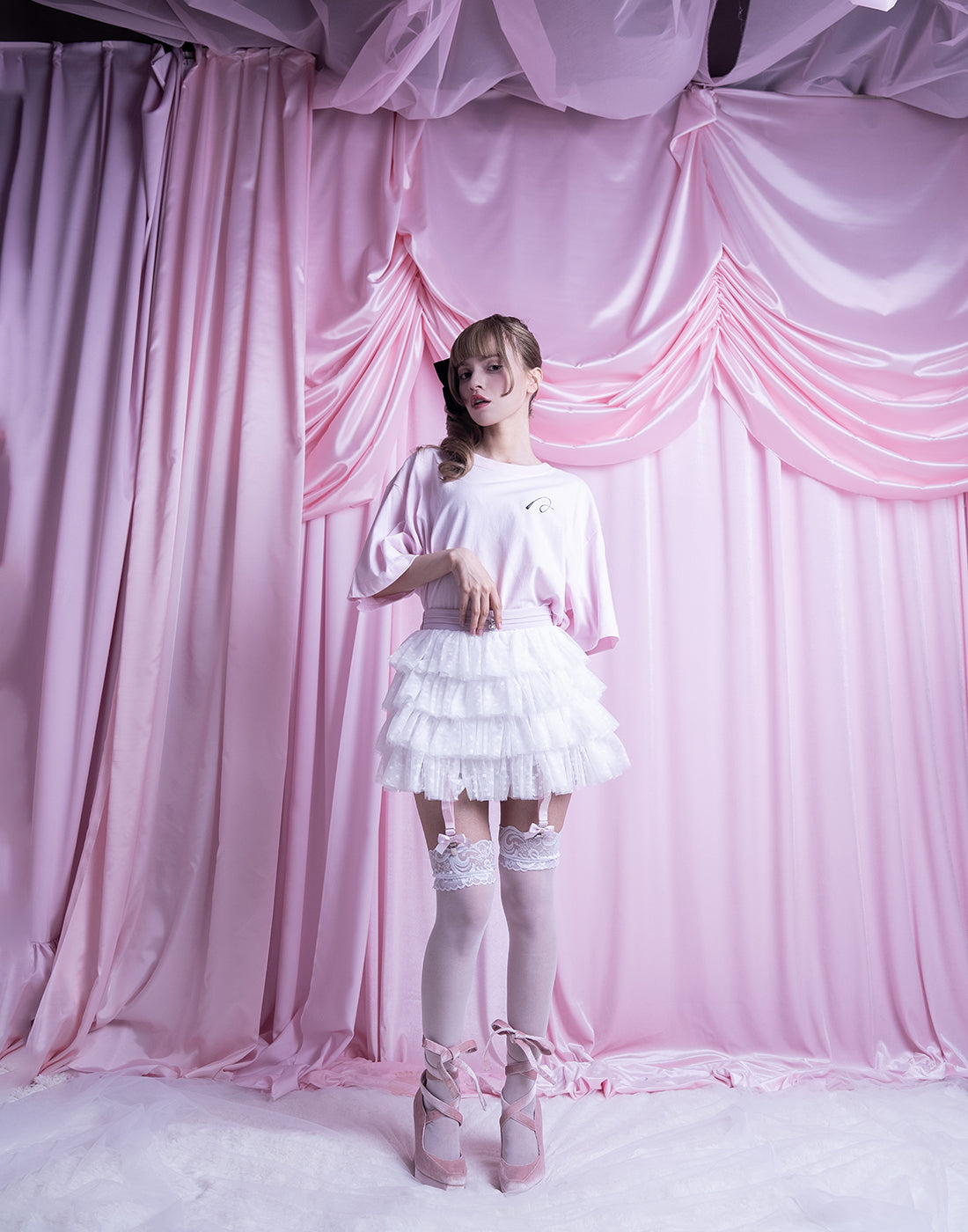 AVENCHUMU Ribbon garter tutu skirt