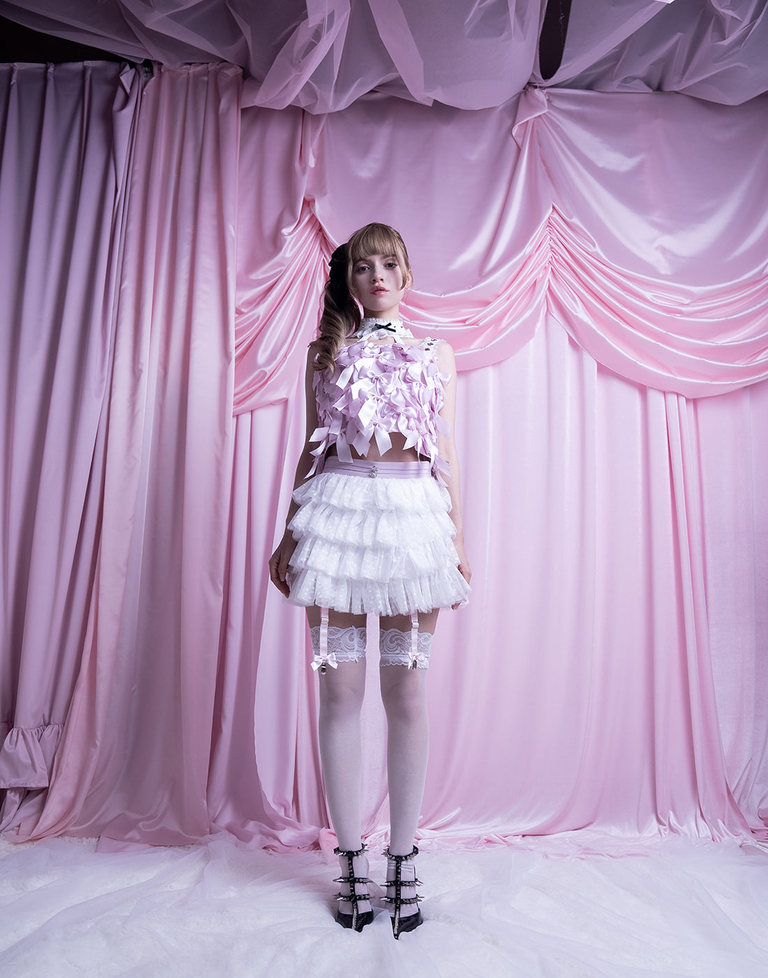 AVENCHUMU Ribbon garter tutu skirt