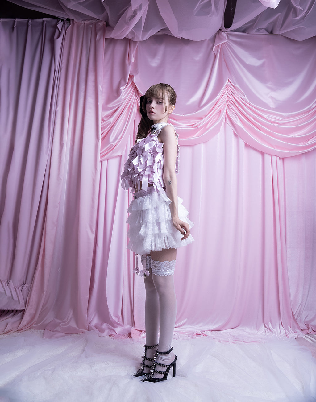 AVENCHUMU Ribbon garter tutu skirt