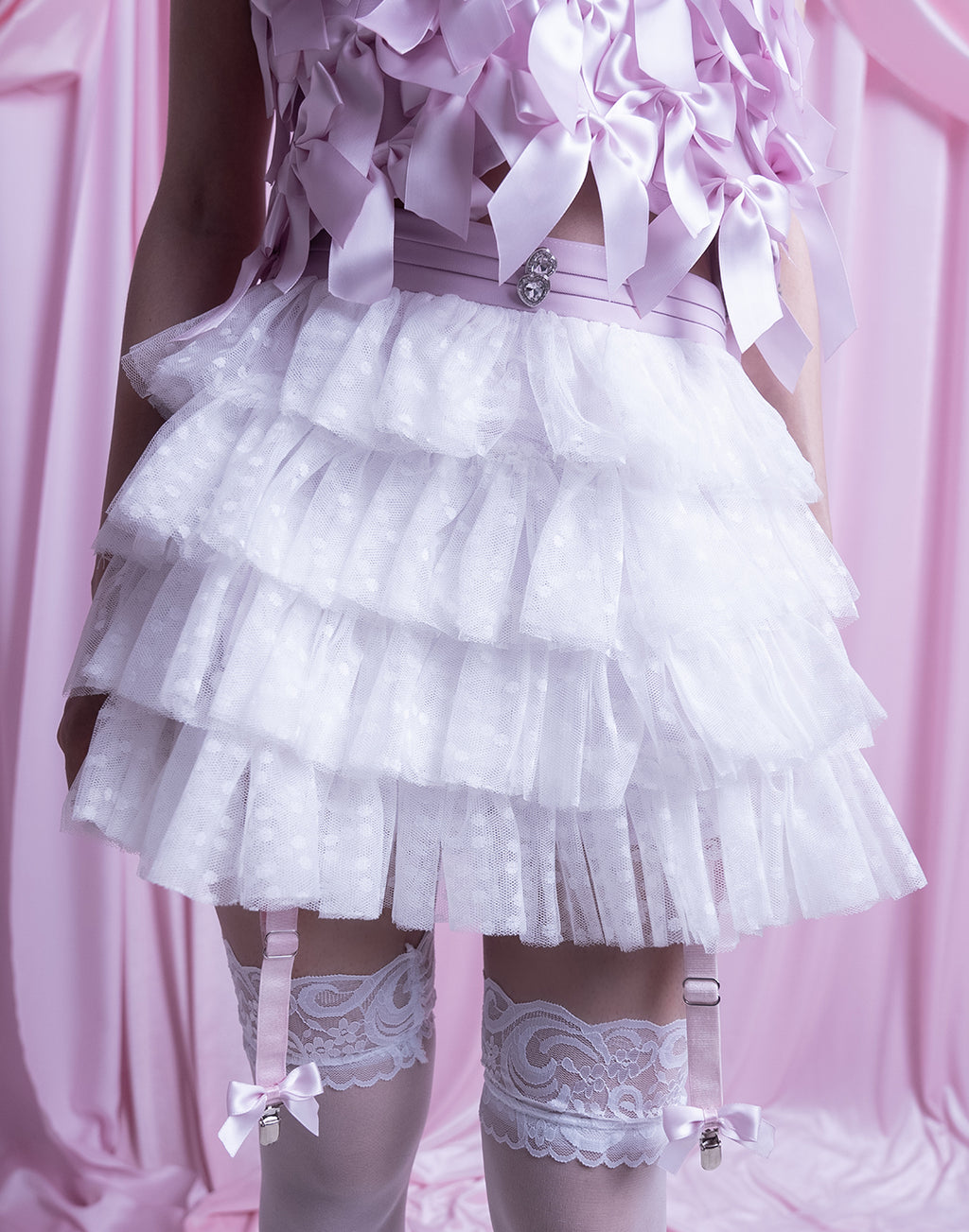AVENCHUMU Ribbon garter tutu skirt