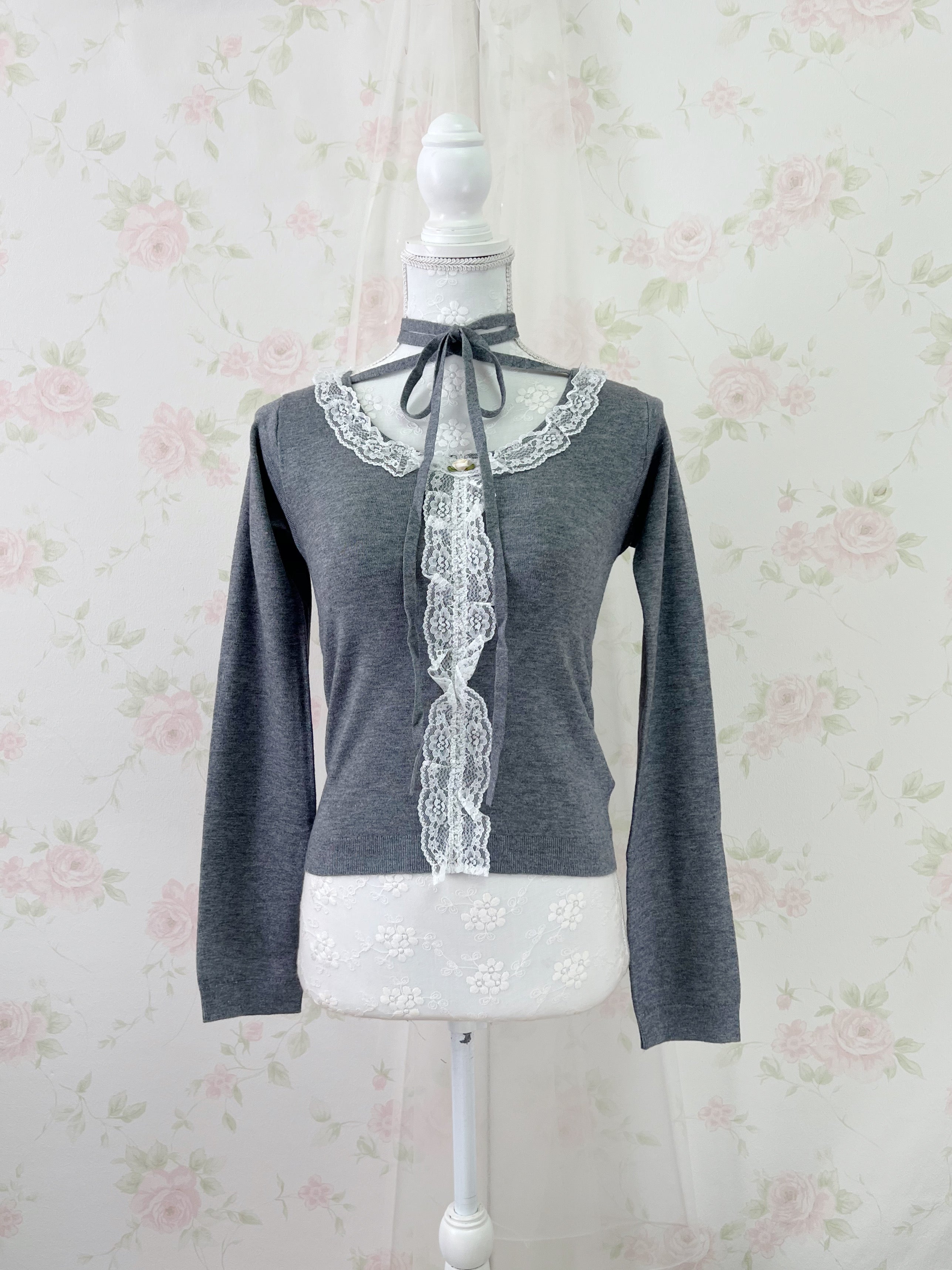 jouetie Choker Attached Top (Gray)