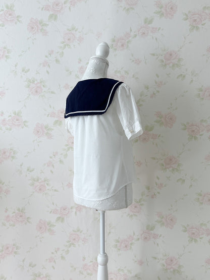 Fi.n.t Sailor Bow Cotton Blouse