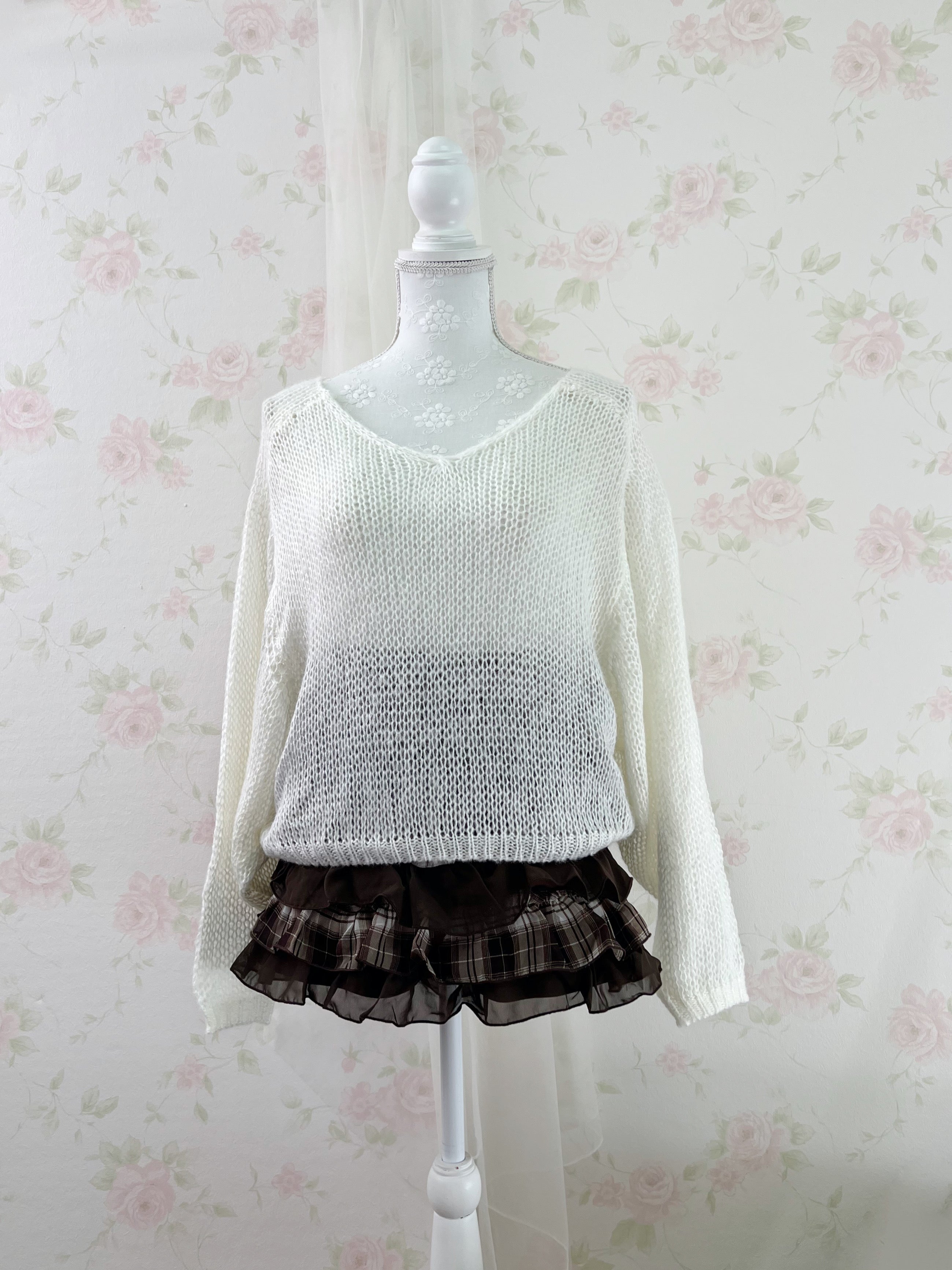 Layered Chiffon Culottes (Brown)