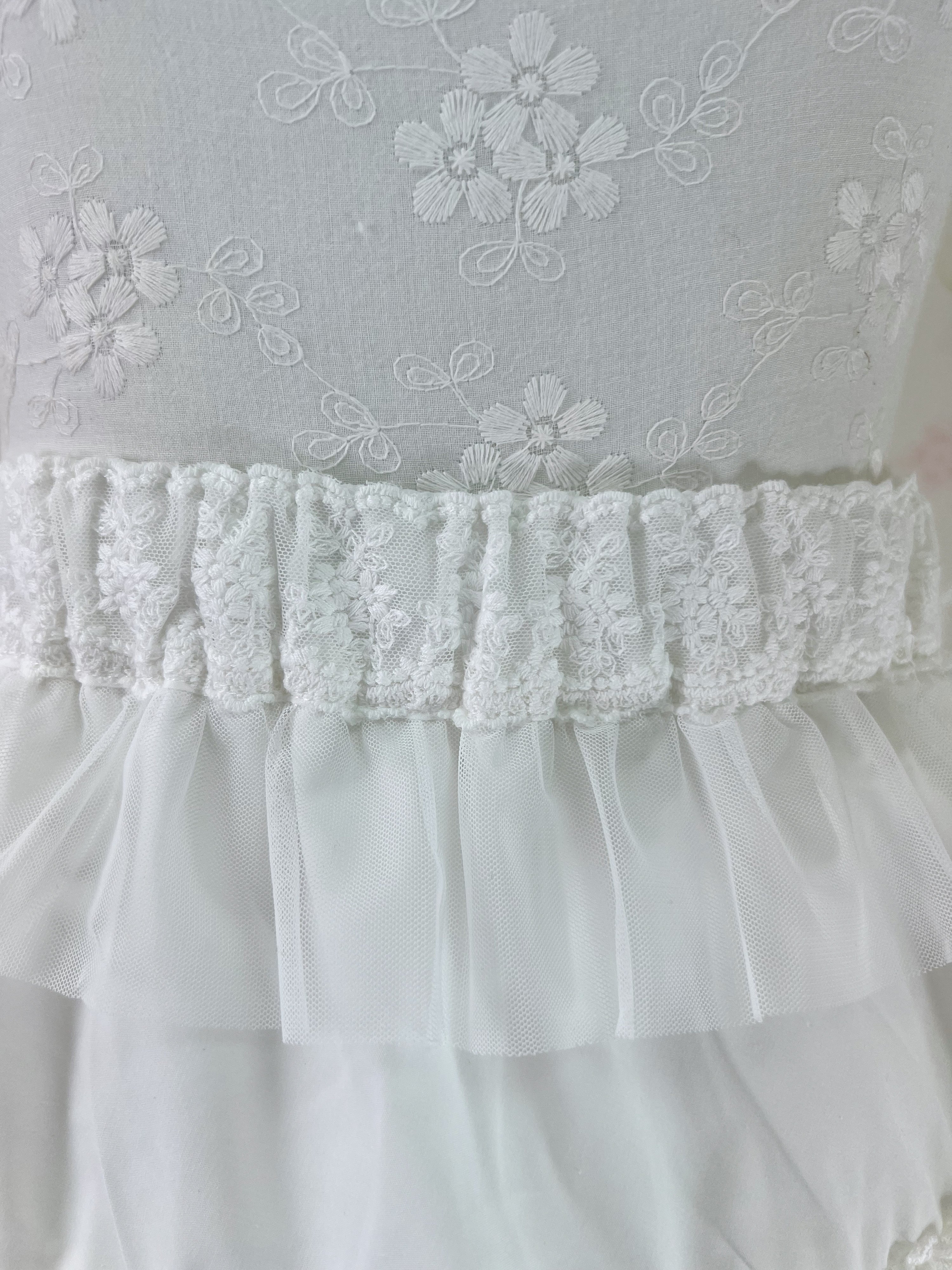 Tulle Lace Shoujo Skirt (White)