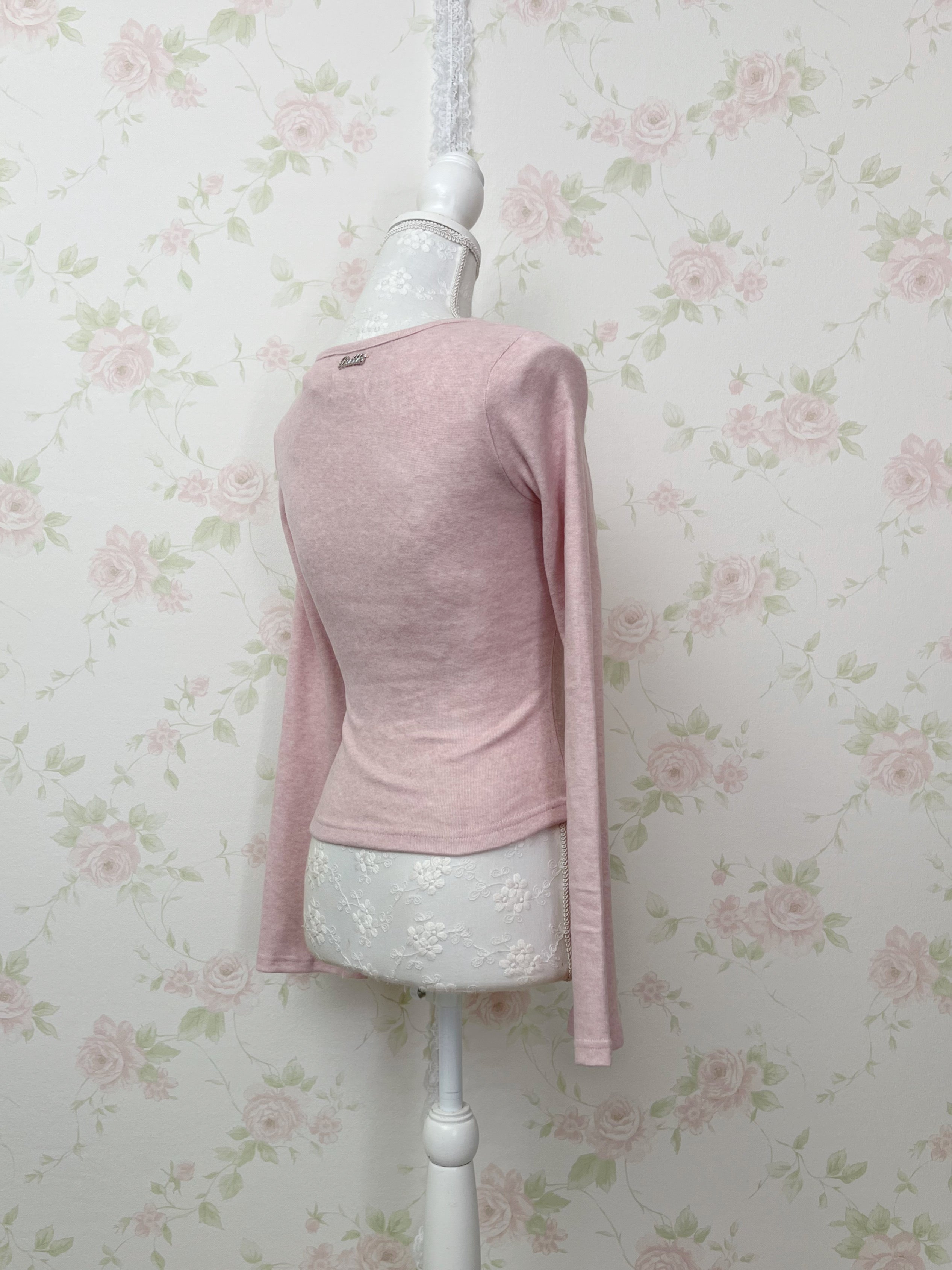 BUBBLES Milkmaid Front Lace Top (Pink)