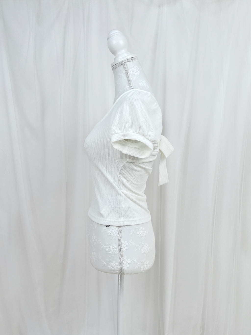 Back Bow Shoujo Top (White)