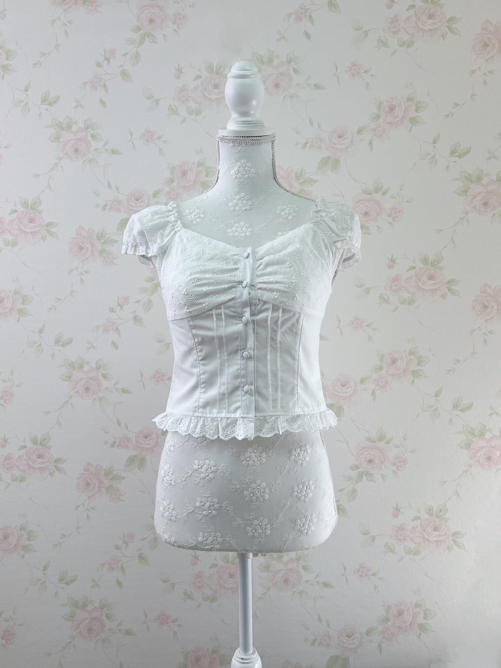 Shoujo Corset Like Blouse (White)