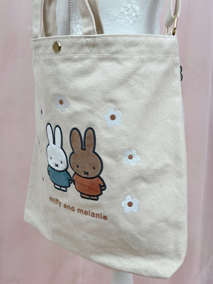 miffy melanie and miffy Cotton Tote Bag
