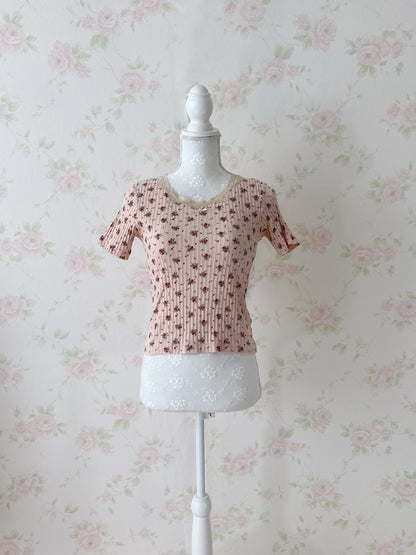 L’EST ROSE Petite Rose Cotton T-Shirt