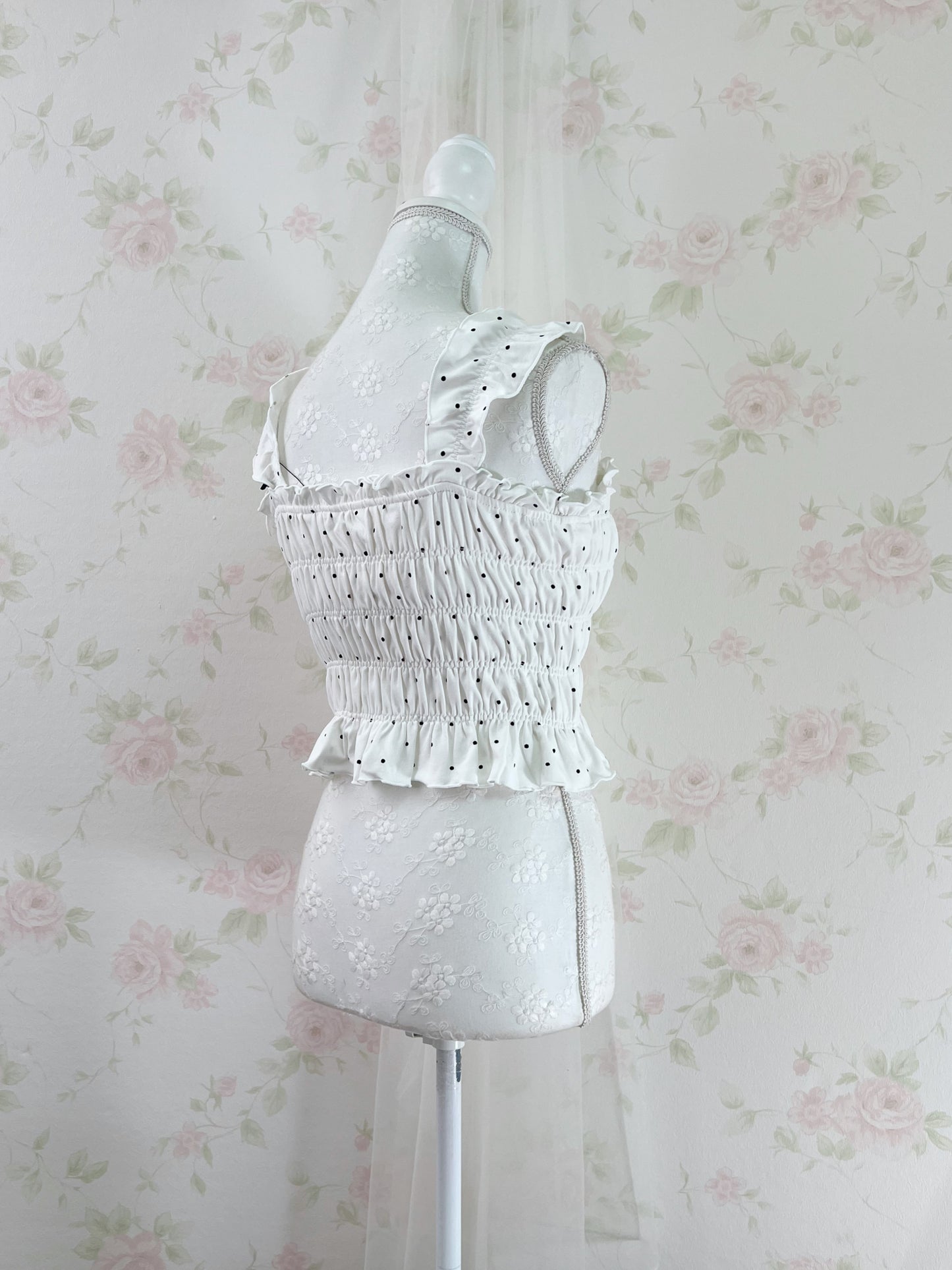 Olive des Olive Polka Dot Double Bow Top