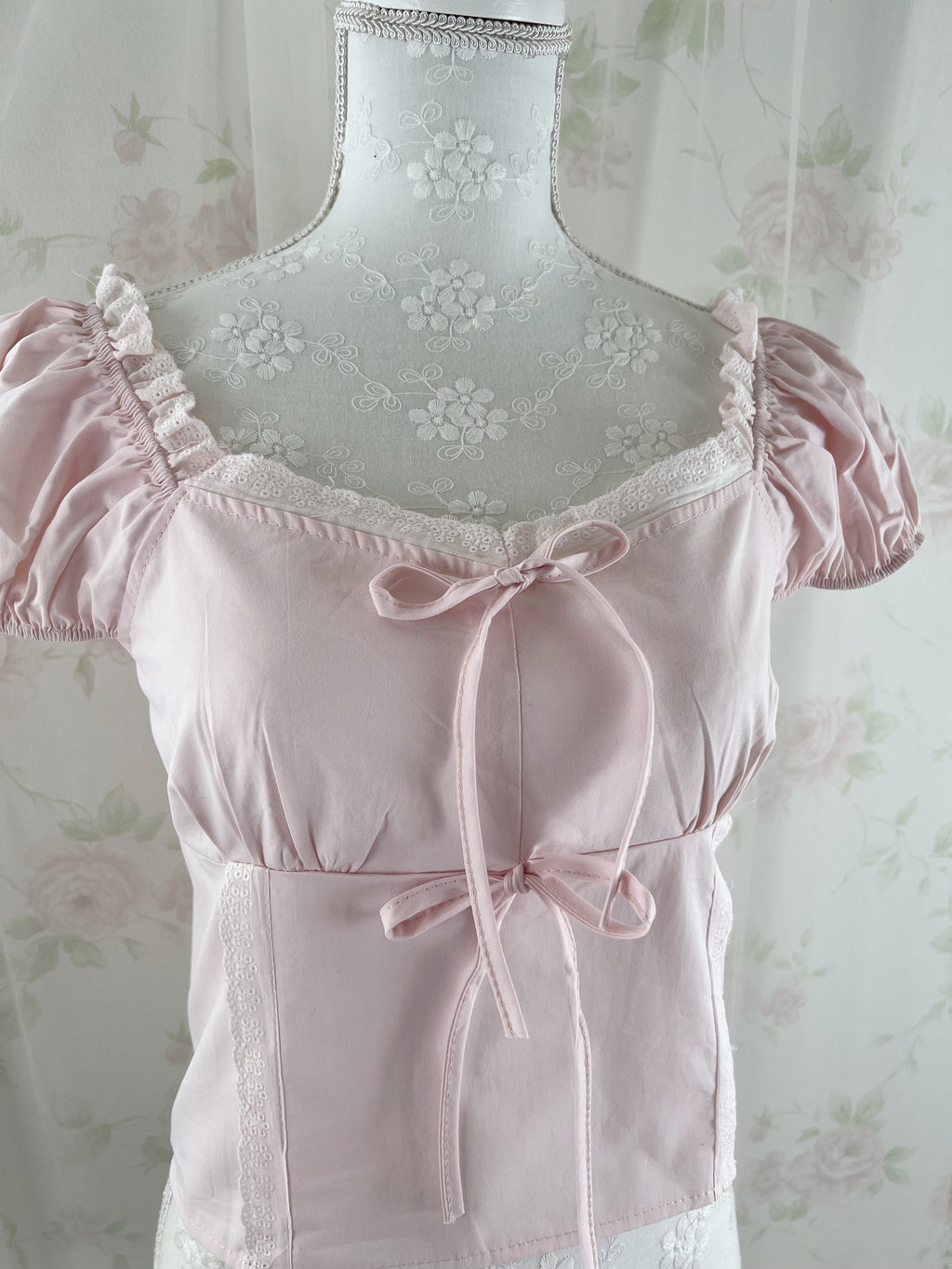 Double String Baby Cotton Blouse (Pink)