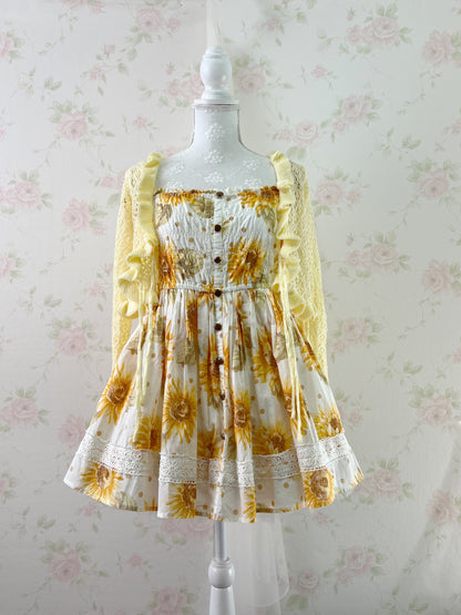 LIZ LISA Sun Flower Cotton Summer Short Dress