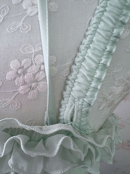 L’EST ROSE Halter Neck Smocked Camisole Dress (Mint Green)