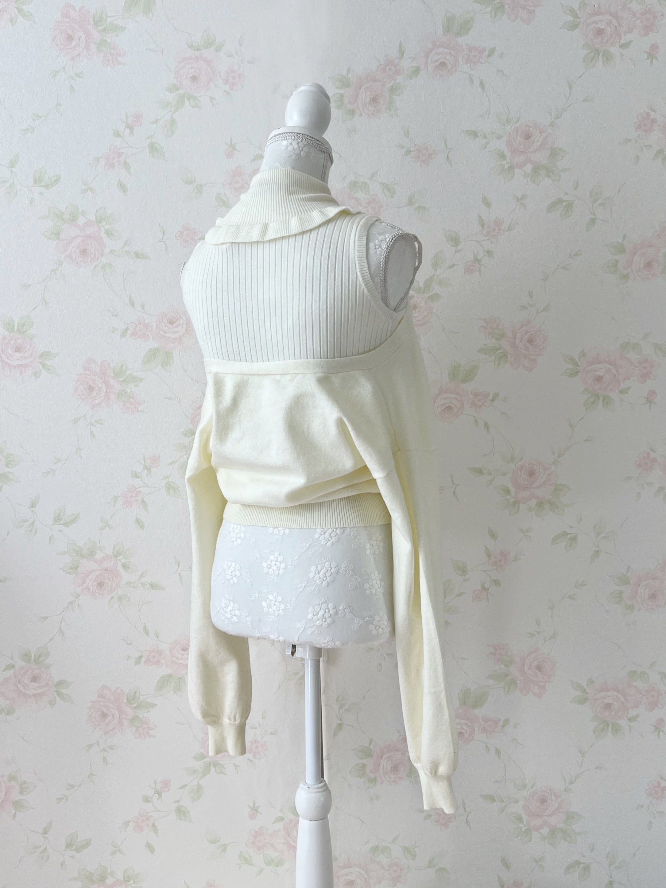 (20% OFF) Ank Rouge Off Shoulder High Neck Knit Top