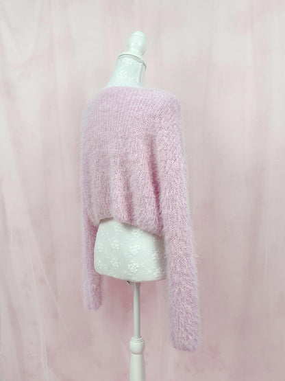 (20% OFF) GRL Shaggy Loose Sweater (Candy Pink)