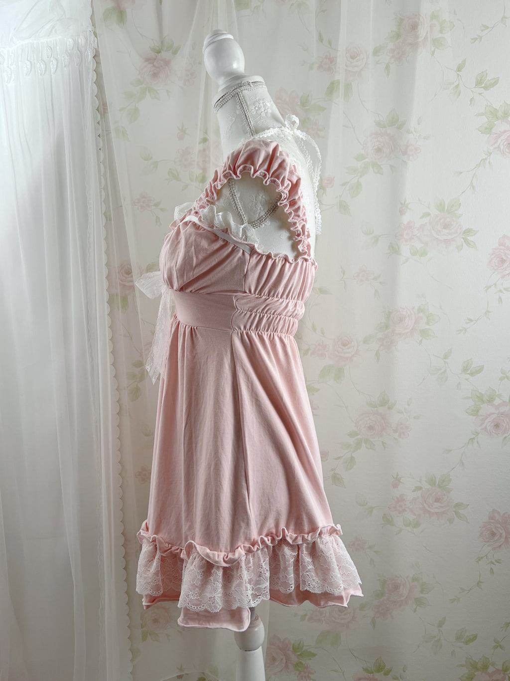 (Pre-order)Vintage Angel Tailor Pink Laloli Dress&Cami Set