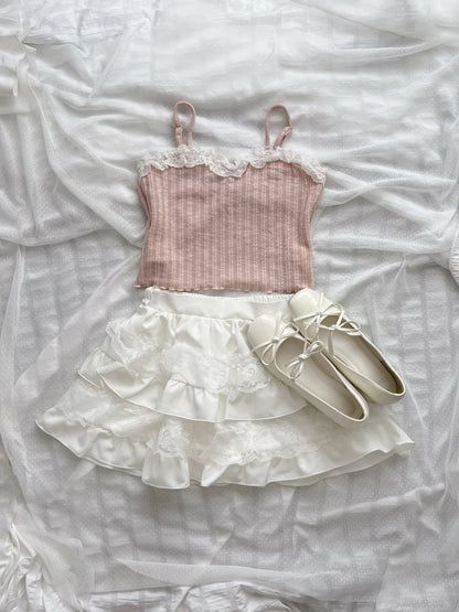 GRL Shoujo Camisole Set Cardigan (Pink)