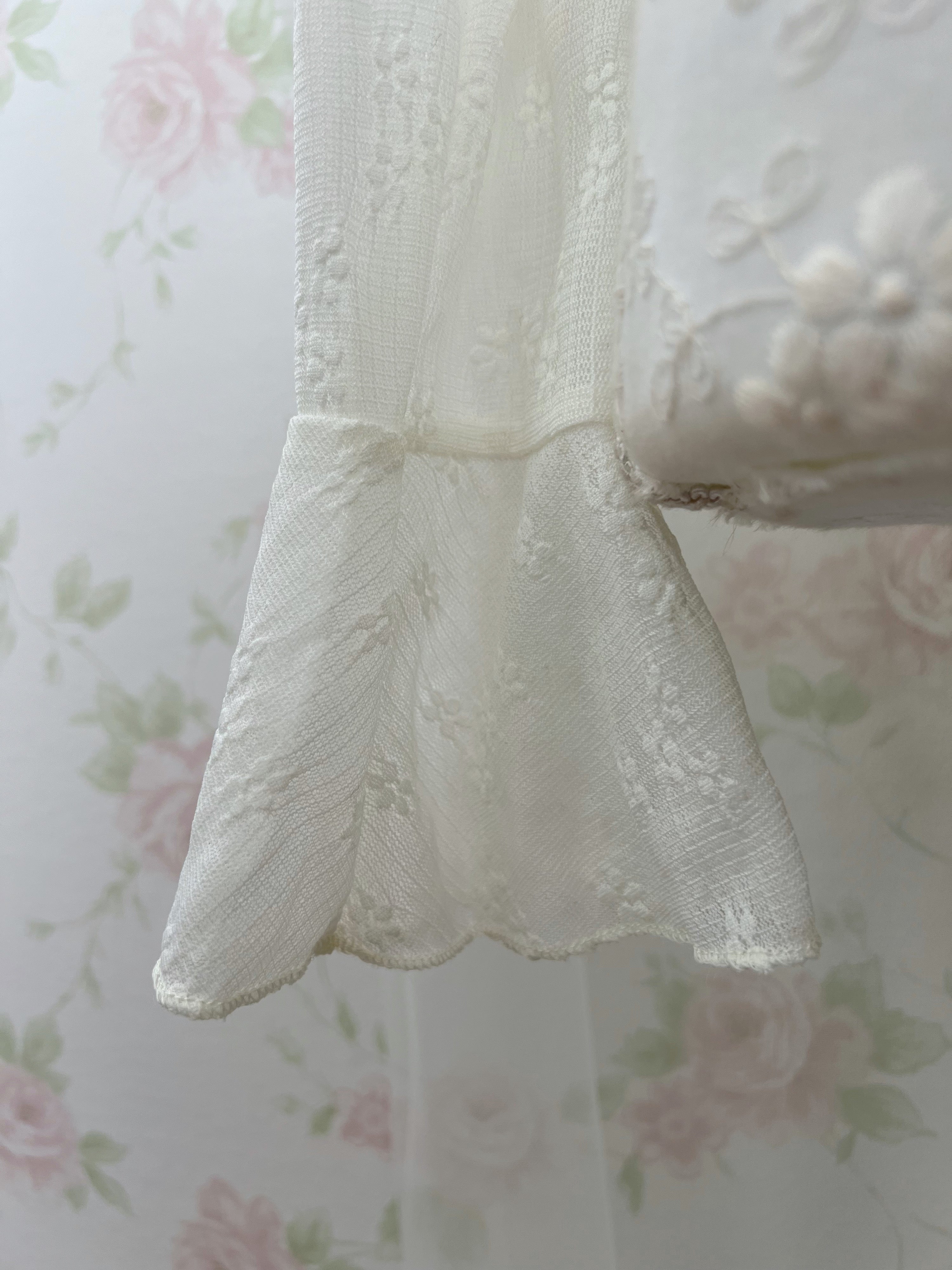 Lacy Front String Cardigan (Cream)