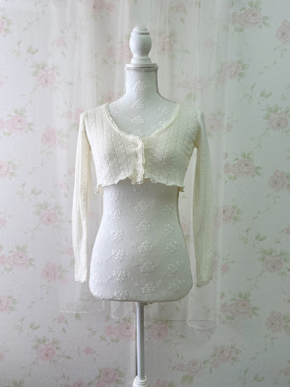 KLEIN PLUS Short Cardigan (Ivory)