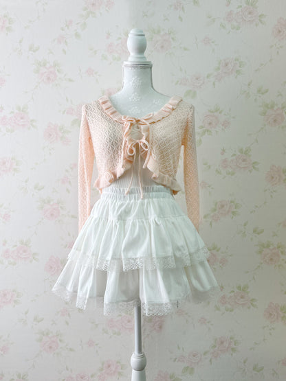 GRL Double String Cardigan (Peach Pink)